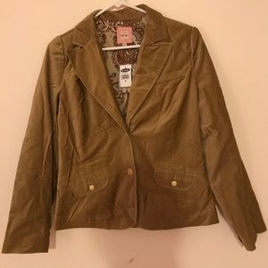 NWT old navy cotton suit blazer antique buttons